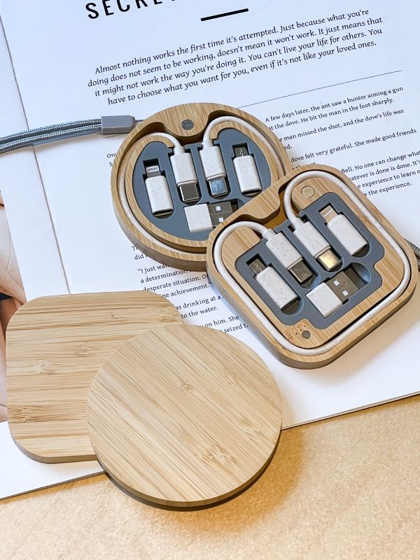  Wooden Cable Organizer Box for Global Tech Company's Employee Wellness Kit &ndash; Custom Logo & Bulk Delivery Across Singapore, Malaysia, Thailand