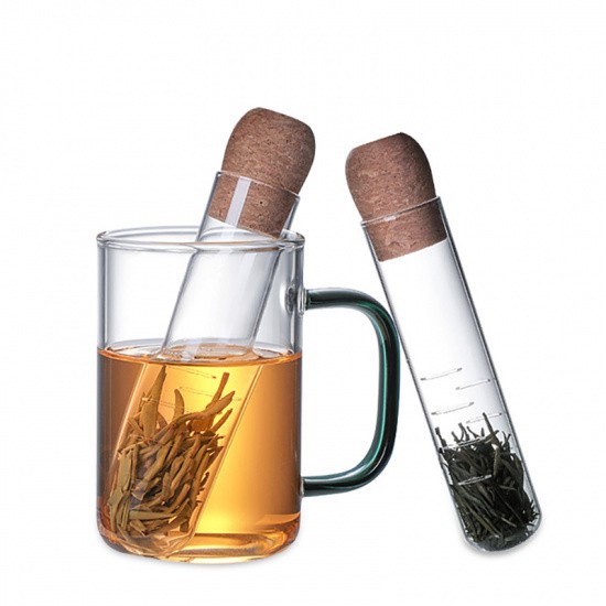 Custom Logo Glass Tea Strainer Stick